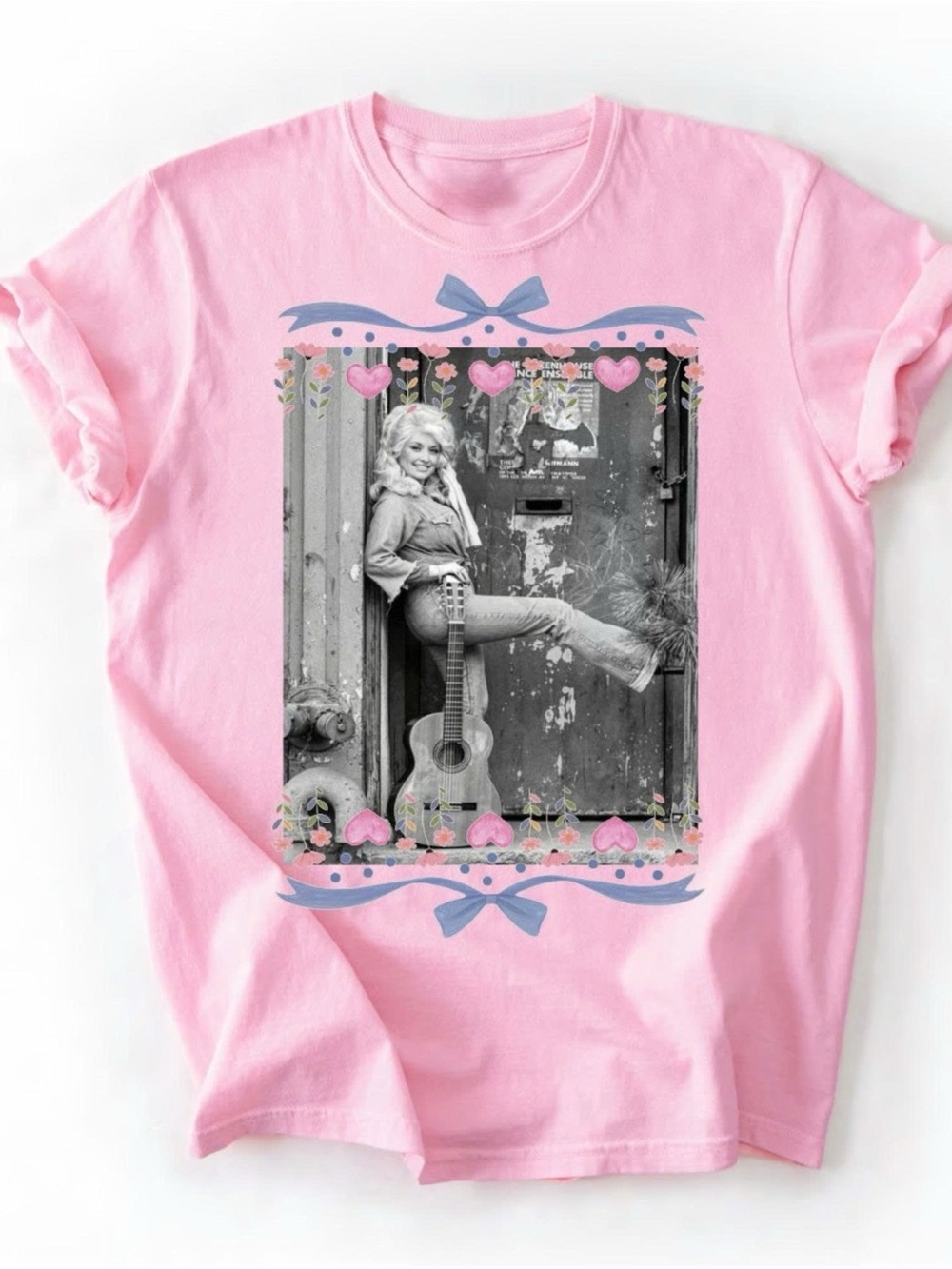 Gildan Pink Dolly Parton Graphic T-shirt